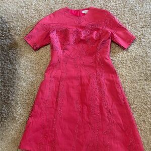 Teri Jon Vibrant Pink Beaded A-Line Dress Women’s 10